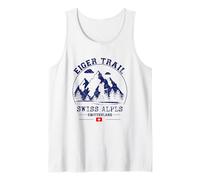 Eiger Trail Alpes suizos Trekking Bandera de Suiza Senderismo Camiseta sin Mangas
