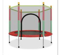 EIGFOH Cama Elástica Infantil, 140 cm, Capacidad 50 kg, Marco de Acero, Red de Seguridad, Multicolor (Rojo ф140cm)