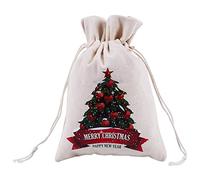 Eighosee 1 bolsa de almacenamiento de lona cremosa, con cordón, bolsa de regalo, tamaño: 16 x 23,5 cm