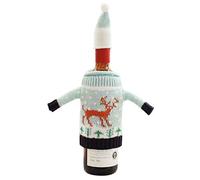 Eighosee 1 juego de fundas de suéter feo de punto para botella de vino de Navidad, ver imagen,