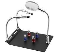 Eighosee 1 juego de soporte magnético universal para placa base PCB IC para placa base, herramienta de reparación de 3 lupas