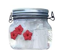 Eighosee 1 Paquete de Comedero para PáJaros Jar con Puertos de AlimentacióN de Flores para DecoracióN de JardíN Colgante Al Aire Libre, Tipo Tarro