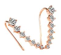 Eighosee 1 par de nuevos aretes perno de cuatro garras joyas aretes de moda accesorios femeninos (dorado)