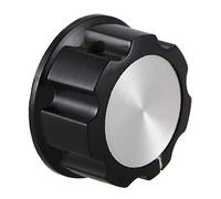 Eighosee 1 perilla de control de volumen de potenciómetro superior de tono plateado de 44,5 x 19,5 mm, agujero de eje de 6 mm