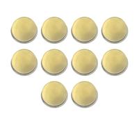 Eighosee 10 Piezas de Monedas en de 40 mm para Grabar, Manualidades y Distintivos con Cajas Protectoras Transparentes Doradas