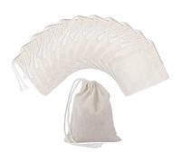 Eighosee 100 bolsas de algodón con cordón, bolsas de muselina, bolsas de té (4 x 3 pulgadas)