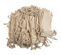 Eighosee 100 bolsas pequeñas 100% algodón con cordón de 10 x 15 cm