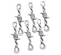 Eighosee 100 Piezas de Espinas GóTicas de Alambre de PúAs, Accesorios Colgantes de Espinas de Metal Plateado, Dijes de Conector de Metal Vintage