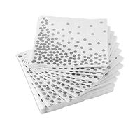 Eighosee 100 piezas de fiesta con puntos de aluminio, bodas, fiestas, baby shower, almuerzo, color plateado, elegantes desechables