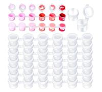 Eighosee 100 Tiras de 600 Botes Vacíos de Pintura Acrílica para Aulas, Escuelas, Manualidades, Suministros de Pintura, 3 Ml/0,1 Oz