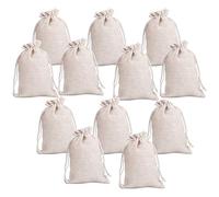 Eighosee 12 bolsas pequeñas de algodón con cordón, reutilizables, tela de muselina, bolsas de regalo, bolsas de joyería para bodas, manualidades, jabones, hierbas, té, , frijoles, bolsas de