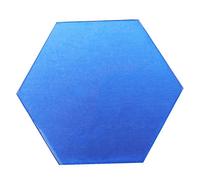 Eighosee 12 Piezas 3D Espejo Hexagonal Etiqueta de la Pared DecoracióN de la Oficina en Casa Arte de Bricolaje Azul .7 Cm