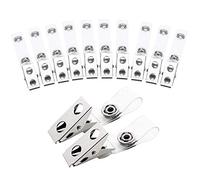 Eighosee 150 clips de metal con tarjetas de identificación de PVC transparente y clips de .