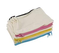 Eighosee 18 bolsas de maquillaje de lona, multiusos, bolsa de aseo de viaje, bolsa para bolígrafos, monedas, bolsa de bricolaje con cremallera, color