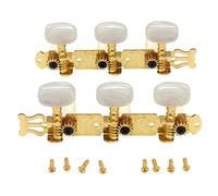 Eighosee 2 clavijas de afinación de guitarra chapadas en , afinadores de afinación de un solo agujero para guitarra clásica 3L