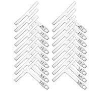 Eighosee 2 juegos de 9 medidores de radio para guitarra y ajustes de sillín de puente