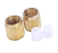 Eighosee 2 manguitos roscados de barra de trémolo y arandela de buje de virola de plástico para guitarra eléctrica, color dorado