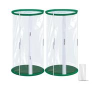 Eighosee 2 Mini Invernaderos de PVC, 23,6 X 11,8 Pulgadas, Cubierta Transparente para Mini Invernaderos con Flores, Protector Portátil para Plantas
