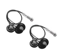 Eighosee 2 Pastillas de Guitarra con Contacto Piezoeléctrico, de Captación de 3 Transductores para Conector Acústico de 6,35 mm (Negro)