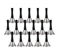 Eighosee 24 campanas de mano de acero plateado con de madera negra, metal diatónico, percusión musical ()