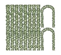 Eighosee 24 Piezas Guirnalda de VegetacióN Artificial Hojas de Eucalipto de ImitacióN Guirnalda de Mesa Enredaderas para Fondo de Boda de Mesa