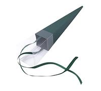 Eighosee 25 cajas de regalo de flores exquisitas para listas de embalaje, caja de PVC de triple esquina con cinta para suministros de floristería (verde)