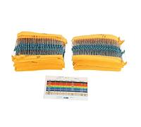 Eighosee 2600 unidades/lote 130 valores 1/4 W 0,25 W 1 % resistencia de película metálica, kit surtido de resistencias fijas