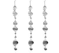 Eighosee 3 Discos Espantapájaros Altamente Reflectantes, Reflectores de Pájaros de Doble Cara, Spinner de Viento Brillante, Decoración de Jardín de Metal para Exteriores