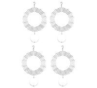 Eighosee 4 Pieza 8 Pulgadas SublimacióN Wind Spinner Blanks 3D Wind Spinners Hanging Wind Spinners para DecoracióN de JardíN al Aire Libre