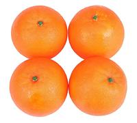 Eighosee 4 piezas de plástico suave simulación naranja fruta burdeos