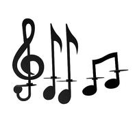 Eighosee 4 Portavelas de Notas Musicales: Soporte de Pared para Colgar en la Pared, Candelabros de Notas Musicales, Aplique de Pared de Metal, Arte Vintage