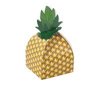 Eighosee 48 cajas de regalo de piña 3D para decoraciones de fiesta tropical hawaiana, suministros de fiesta de piña Luau