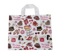 Eighosee 50 bolsas de regalo de plástico, bolsas de compras, bolsas de ropa, suministros de fiesta, Navidad, Año , bolsas de regalo