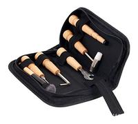 Eighosee 6 kits de mantenimiento de reparación de guitarras, llaves, destornillador, martillo, cepillo para polvo con bolsa de almacenamiento