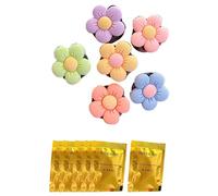 Eighosee 6 piezas de flores lindas aromaterapia coche salida de aire decoración perfume clip colorido adorno accesorios coche