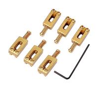 Eighosee 6 sillines de puente de guitarra de latón con llave para guitarra eléctrica, 30 x 11 x 6 mm