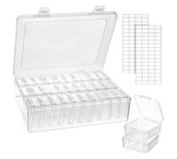 Eighosee 62 Piezas Organizadores de Cuentas Caja de Almacenamiento para Hacer Joyas Estuches para Cuentas Organizadores de Cuentas Pequeños Cajas Contenedoras para Manualidades de Arte DIY