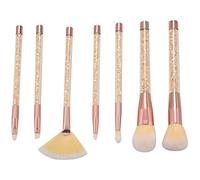 Eighosee 7Pcs Diamond Handle Glitter Makeup Brush Set Shinny Foundation Blending Power Eyeshadow Cosmetic Beauty Make Up Tool Kit 2