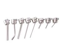 Eighosee 8 boquillas curvadas de 45 grados, estación de soldadura, estaciones de aire caliente, herramienta de soldadura para boquillas de soldadura 858D