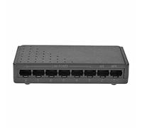 Eighosee 8 Puertos 6 + 2 PoE Switch Inyector AlimentacióN sobre Rj45 de Red Familiar Ethernet 10 / 100M para CáMaras Sin Adaptador de Corriente
