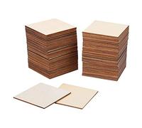 Eighosee 80 piezas cuadradas de madera sin terminar para pintar, escribir y proyectos de manualidades, 7,6 x 7,6 cm