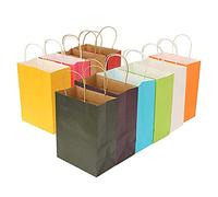 Eighosee 9 bolsas pequeñas de papel para fiestas con asas, bolsas de regalo de cumpleaños, bodas