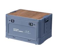 Eighosee Acampar Al Aire Libre Plegable Mesa Turística Caja de Almacenamiento de Coches Caja de Almacenamiento de Viaje Al Aire Libre Equipo de Camping Azul, S