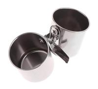 Eighosee Acero Inoxidable Comedero para Loros y Pájaros Redondo Aviario Comida para Mascotas Cuenco de Alimentación de Agua L