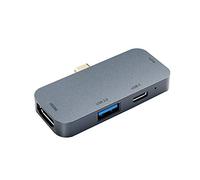 Eighosee Adaptador C 4 en 1 tipo C a audio 60 W de carga rápida USB convertidor de puerto USB 4K HDTV Hub para Pro