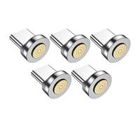Eighosee Adaptador de Cable de Carga RáPida con Puntas de Enchufe MagnéTico Tipo C de 7 Pines para Cargador MagnéTico, Conector de RotacióN de 360°, 5 Piezas