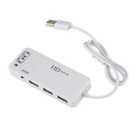 Eighosee Adaptador de micrófono de 3 puertos USB 2.0 con tarjeta de sonido externa de 7.1 Ch para PC, color