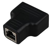 Eighosee Adaptador divisor RJ45 de 1 a 2 puertos hembra dual 5/6 LAN Ethernet (4 piezas)