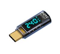 Eighosee Adaptador OTG Tipo C A Tipo C, 240 W, USB 4, Adaptador de Carga con Pantalla Digital, Transferencia de Video 8K para Teléfono, Tableta, Azul Transparente