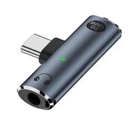 Eighosee Adaptador USB C A Conector de Audio con Carga Rápida de 100 W, Conector USB C 2 en 1 A Conector Hembra de 3,5 mm para Interfaz Tipo C, Serie A